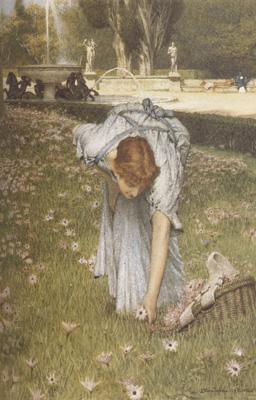 Alma-Tadema, Sir Lawrence Spring in the Gardens of the Villa Borghese (mk23) France oil painting art